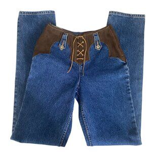 Stylish Blue and Brown Women's Skinny Jeans